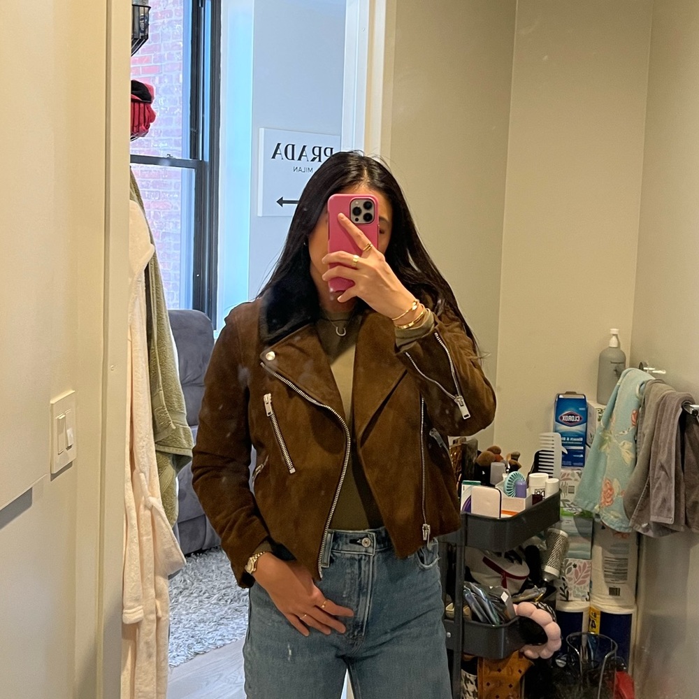 Saint Laurent X Hedi Slimane 2015 Womens Leather Shearling Biker Jacket - Picture 6 of 6